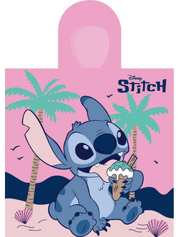 Dimcol Lilo & Stitch 195 Παιδικό Πόντσο Θαλάσσης Ροζ 50x100cm