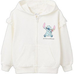 Zippy Lilo & Stitch Παιδική Ζακέτα Φούτερ με Κουκούλα και Φερμουάρ Μπεζ ZKGAP020126008-1