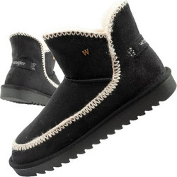 Wrangler Elsa Γυναικεία Μποτάκια Suede Μαύρα με Γούνα 20253092-25Y
