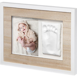 Baby Art Αναμνηστική Κορνίζα με Αποτύπωμα για Μωρά Tiny Style Λευκή Μπεζ