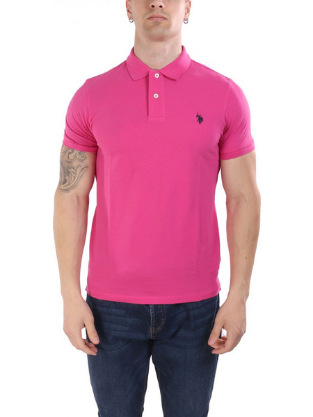 U.S. Polo Assn. Ανδρική Μπλούζα Polo Κοντομάνικη Φούξια 43197036-1157