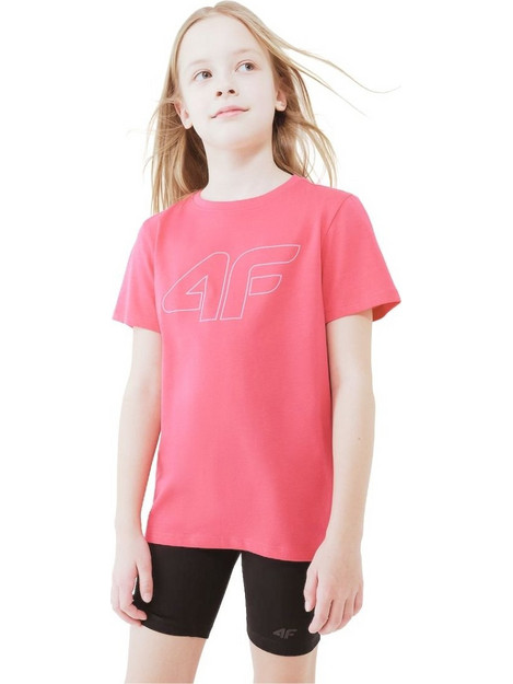 4F Παιδικό T-Shirt Κοντομάνικο Ροζ 4FJWSS26TTSHF3004-54S