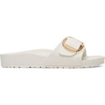 Birkenstock Madrid Big Buckle Γυναικείες Παντόφλες Καλοκαιρινές Ανατομικές Αντιολισθητικές Λευκές 1029633