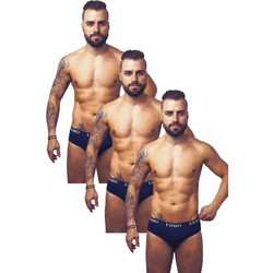Uomo Ανδρικά Σλιπ Βαμβακερά Navy Μπλε 3Pack 1017