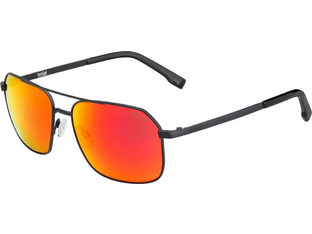 Bolle 12581 Γυαλιά Ηλίου Aviator Μεταλλικά Μαύρα με Πορτοκαλί Φακό