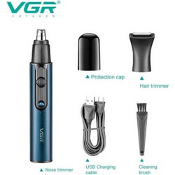 VGR V-626 Trimmer Μηχανή Ανδρική Επαναφορτιζόμενη Προσώπου Μύτης & Αυτιών KY28261