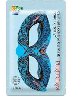 Purederm Carnival Look Pure Butterfly Sheet Μάσκα Ματιών για Μαύρους Κύκλους Ενυδάτωση & Λάμψη 1τμχ