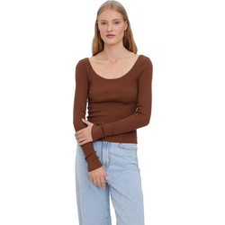 Vero Moda Γυναικείο Χειμερινό Top Ριπ Καφέ 10268008