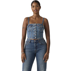 Levi's Γυναικείο Καλοκαιρινό Crop Top Τζιν Γαλάζιο 005NO-0005