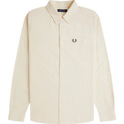 Fred Perry Ανδρικό Πουκάμισο Βαμβακερό Μακρυμάνικο Κανονική Γραμμή Μπεζ M5516-13B