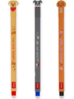 Legami Limited Edition Fur-Ever Friends Σετ Στυλό Gel που Σβήνει 0.7mm Πολύχρωμο 3τμχ EPSET0017
