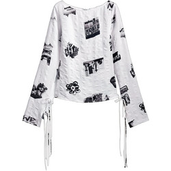 Desigual Tique Γυναικείο Χειμερινό Top Λευκό 25SWBW26-1000