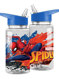 Justnote Spiderman Παιδικό Παγούρι Πλαστικό με Καλαμάκι Μπλε 450ml