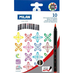 Milan Brush Μαρκαδόροι Ζωγραφικής Σετ 10 Χρώματα
