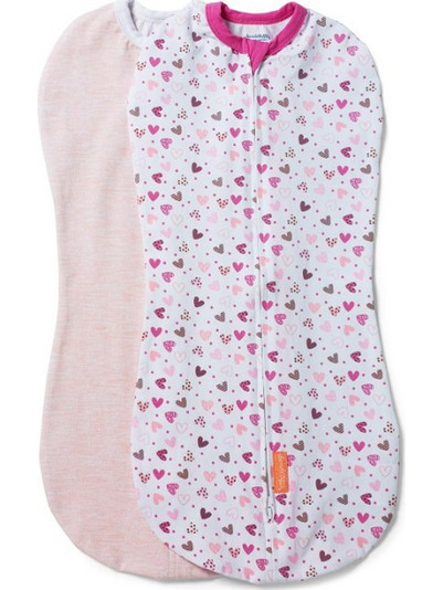 Ingenuity SwaddleMe Heart You Πάνα Φασκιώματος Μπεζ Ροζ 58503