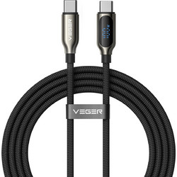 Veger CC1-XHJ Braided USB-C to USB-C 100W 1.5m Black