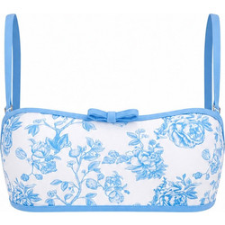 Sugarfree Bikini Top Μπουστάκι Floral Λευκό Γαλάζιο 26801075-420