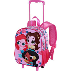 Karactermania Disney Princess Σχολική Τσάντα Τρόλεϊ Νηπιαγωγείου Ροζ 08725