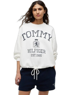 Tommy Hilfiger Γυναικείο Φούτερ Άσπρο WW0WW50941-YBL