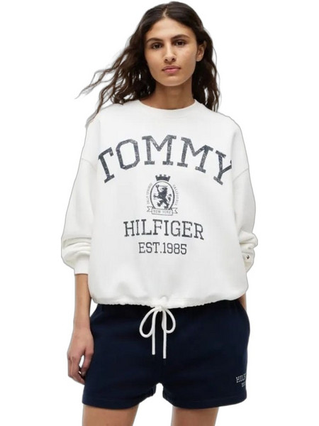 Tommy Hilfiger Γυναικείο Φούτερ Άσπρο WW0WW50941-YBL