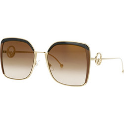 Fendi FF0294/S 09Q Γυναικεία Γυαλιά Ηλίου Πεταλούδα Μεταλλικά Χρυσά με Καφέ Φακό