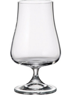 Crystal Bohemia Σετ Ποτήρια Κονιάκ Κρύσταλλο Κολωνάτα Iduna 365ml 6τμχ 0803640