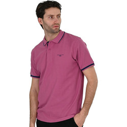 Double Ανδρική Μπλούζα Polo Κοντομάνικη Φούξια 261PS-3035
