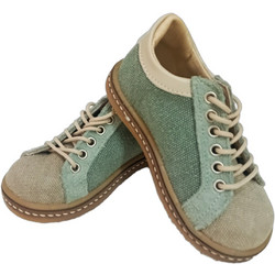 First Steps Βαπτιστικά Sneakers για Αγόρι Υφασμάτινα Ανατομικά Πράσινα Εκρού Π-ΦΣ-Α-6623