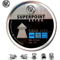 RWS Super Point Βολίδες Pellets Αεροβόλου 4.5mm Μολυβένιες 0.53g / 8.2gr 500τμχ