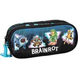 Gim Brainrot Κασετίνα Βαρελάκι με 2 Θήκες Μπλε 343-10144