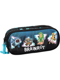Gim Brainrot Κασετίνα Βαρελάκι με 2 Θήκες Μπλε 343-10144