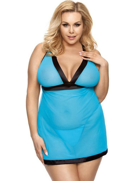 Anais Liessa Sexy Babydoll See Through Μπλε AS10026