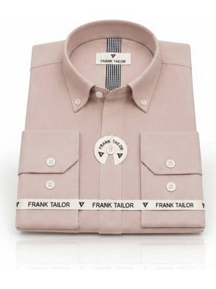 Frank Tailor Ανδρικό Πουκάμισο Βαμβακερό Μακρυμάνικο Κανονική Γραμμή Μπεζ FTCS5-BJ
