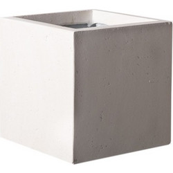 Supergreens Rocky Γλάστρα Τετράγωνη Πήλινη Γκρι 30x30x30cm B-5050-8