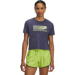Under Armour Run Graphic SS Γυναικείο Αθλητικό Crop Top Μωβ 6006526-403