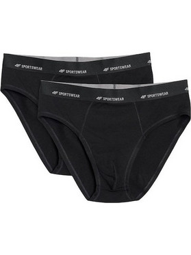4F Ανδρικά Σλιπ Βαμβακερά Μαύρα 2Pack 4FWMM00UBXSM081-20S