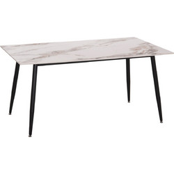 B2BMarkt Raven Ορθογώνιο Τραπέζι Κήπου Λευκό 160x74x80cm HM18150.04
