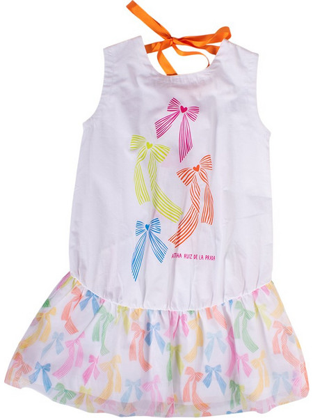 Agatha Ruiz De La Prada Παιδικό Φόρεμα Άσπρο Πολύχρωμο PVVES0160
