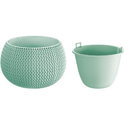 Prosperplast Splofy Bowl Γλάστρα Στρογγυλή Πλαστική Πράσινο Mint 23.9x16.1cm DKSP240-623U