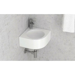 Karag LT5006 Κρεμαστός Νιπτήρας Μπάνιου Γωνιακός Πορσελάνης 37x37x16.5cm Λευκός