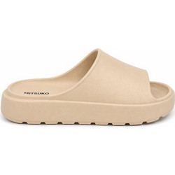 Mitsuko Γυναικείες Παντόφλες Καλοκαιρινές Flatforms Μπεζ SA66985W-BEI