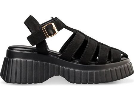 Envie Shoes Καλοκαιρινές Γυναικείες Πλατφόρμες Κλειστές Χαμηλές Μαύρες E96-23360-34