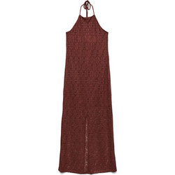 Vero Moda Midi Καλοκαιρινό Καθημερινό Φόρεμα Μπορντό 1034141919