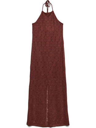 Vero Moda Midi Καλοκαιρινό Καθημερινό Φόρεμα Μπορντό 1034141919
