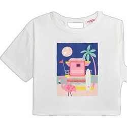 Dpam Miami Beach Παιδικό T-Shirt Κοντομάνικο Λευκό Μπλε ZASOLTI3
