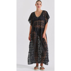 Milena By Paris Γυναικείο Καφτάνι Παραλίας Μακρύ Μαύρο 40311