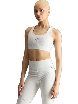 Adidas by Stella McCartney PrimeLift Impact Training Αθλητικό Μπουστάκι με Μέτρια Στήριξη & Αφαιρούμενη Ενίσχυση Λευκό KR6177
