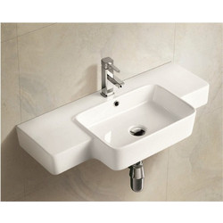 Inter Ceramic Diva Κρεμαστός Νιπτήρας Μπάνιου Πορσελάνης 87x41cm Λευκός 8713