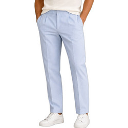 Jack & Jones Ανδρικό Παντελόνι Λινό Κανονική Εφαρμογή Γαλάζιο 12285610-2
