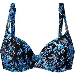 Solano Bloomed Moon Bikini Top Floral Μαύρο Μπλε 50-1430D-1